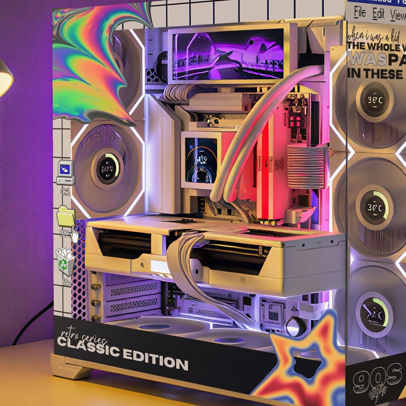 Retro VHS PC Case Skin, Sticker – 90s Vintage Gaming PC Decal - Etsy