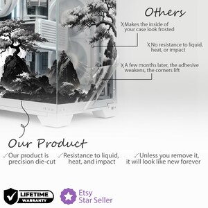Japanese Computer Case Wave Sakura PC Case Skin, Japanese Gaming PC, Pink Kawaii Decal, Gamer ...