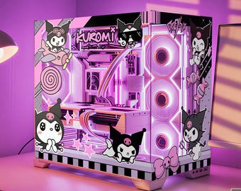 Kuromi PC Case Skin, Sticker - Anime Gaming Pc, Decal Gift For Gamer Girl