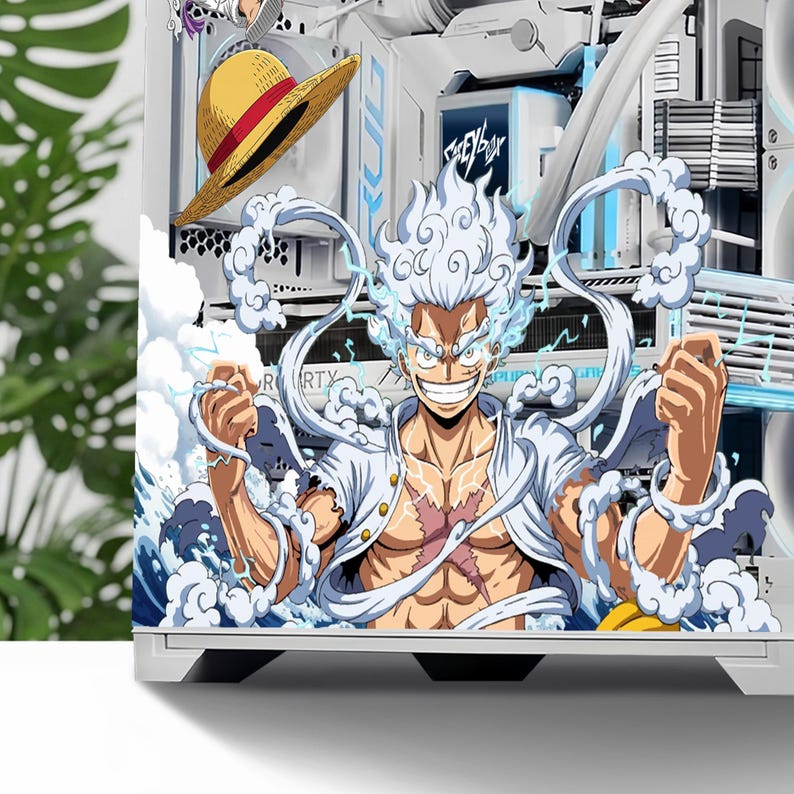 Gear 5 Luffy PC Case Skin, Sticker: One Piece Anime Pc Decal - Etsy Canada
