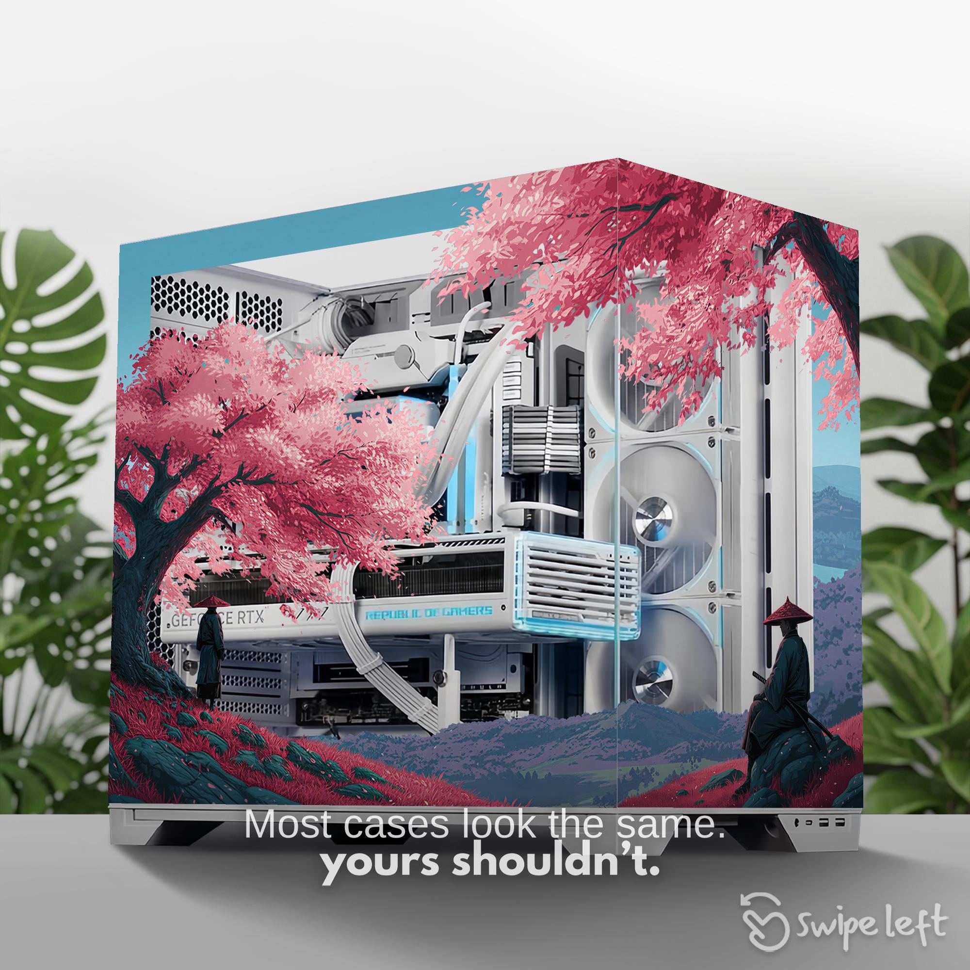 Samuri Pc Sticker Samurai Gaming PC Case Sticker, - Warrior Pc Skin, Decal - Gift for ...