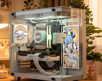 Hatsune Miku PC Fan Cover - and Cinnamoroll Fan Grill - Anime Gaming Decor, 120mm 240mm