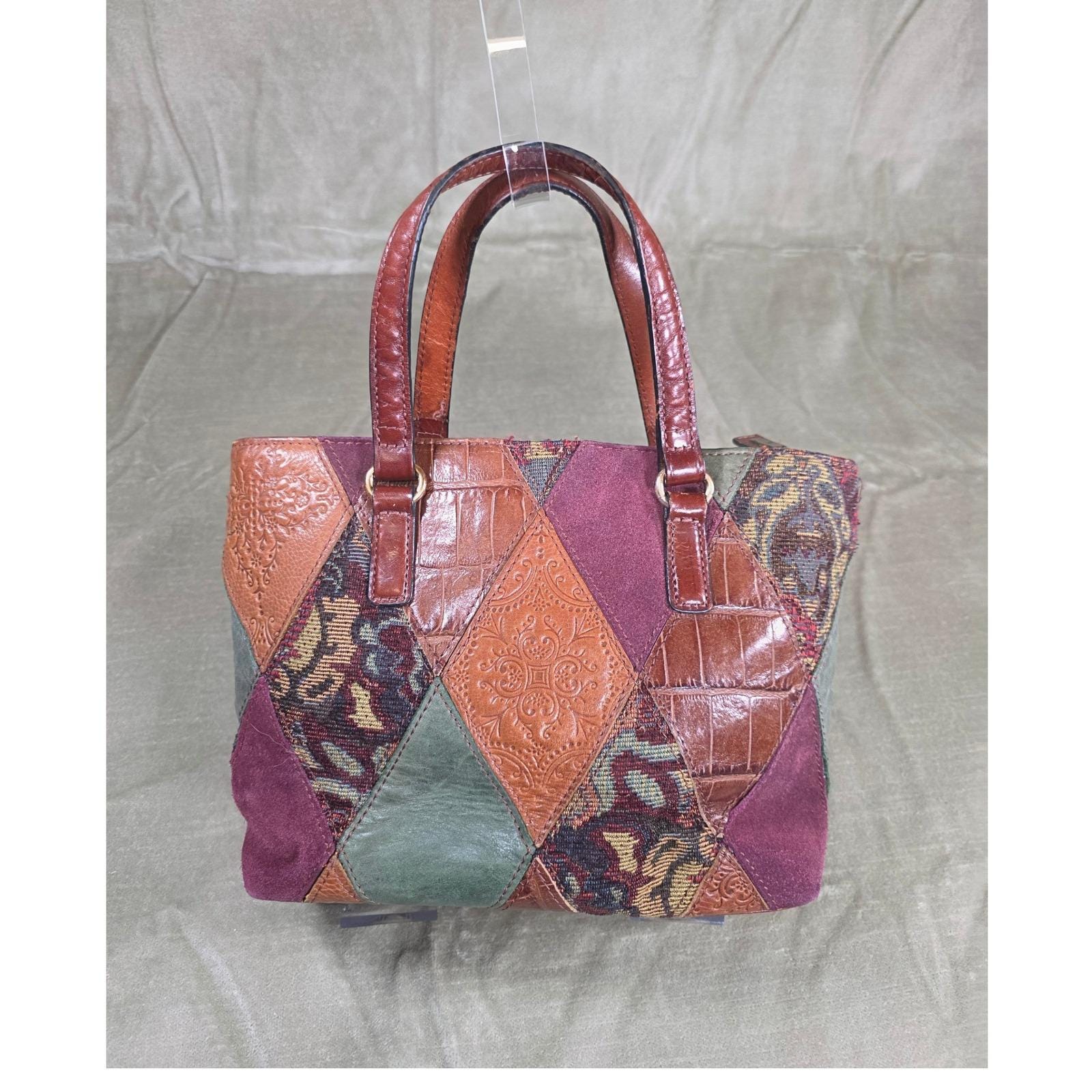 Vintage Patchwork Fossil Bag Leather - Etsy