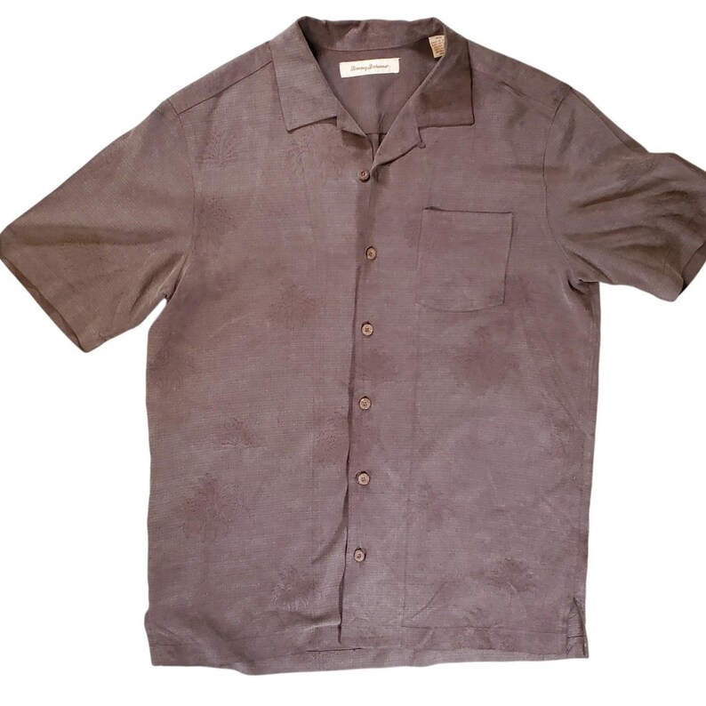 Tommy Bahama - Chemise guitare marron en soie Plugged Into Paradise Tour 1993 pour homme, moyenne image 3