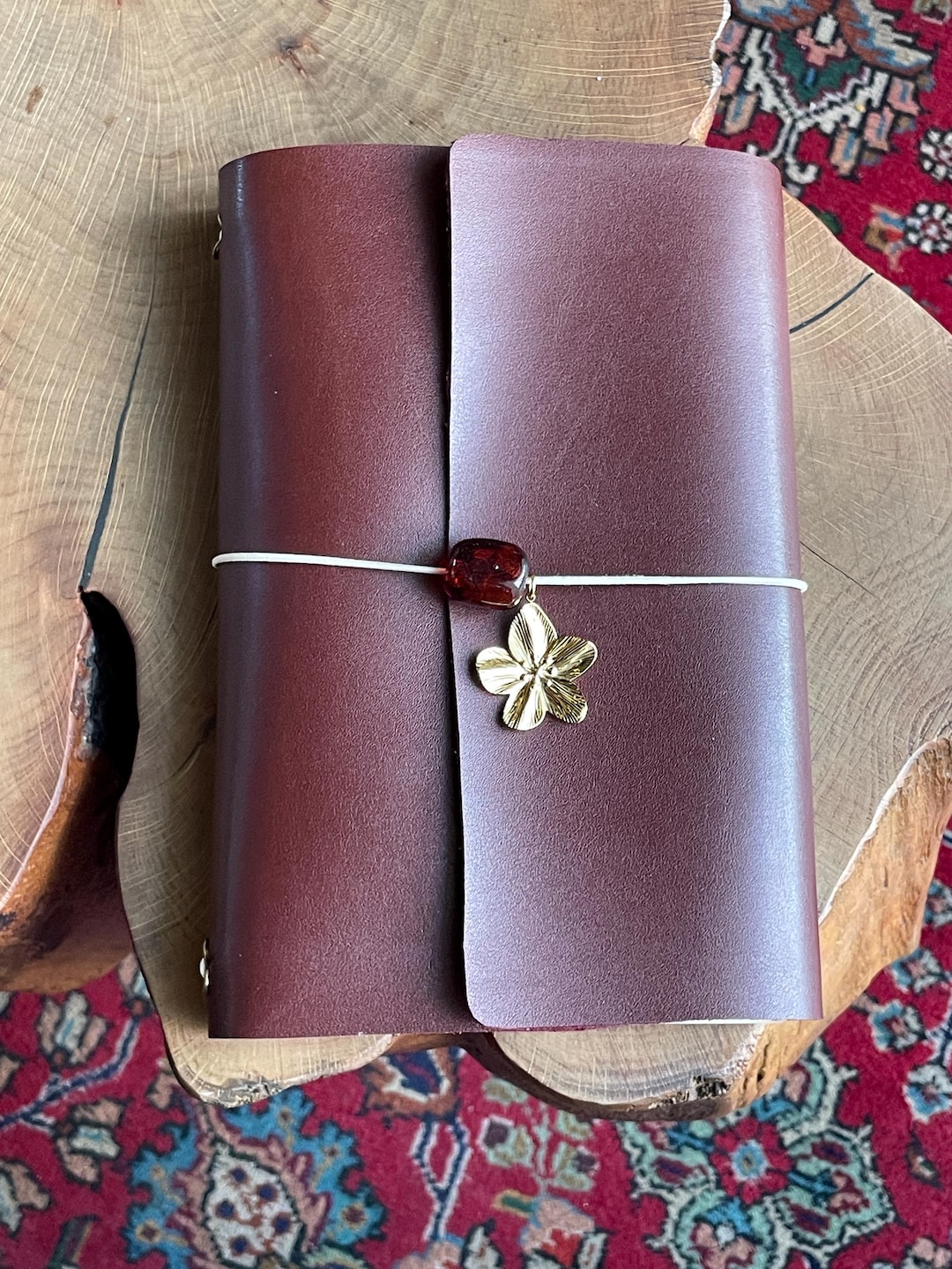 Burgundy Vegan Leather Trifold Journal Coversize A5 Handmadegold — free download