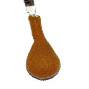 Turkey Drumstick Kicker Toy, Eco Friendly Wool Cat Toy, Catnip or Valerian & Catnip image 2