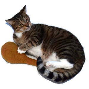 Turkey Drumstick Kicker Toy, Eco Friendly Wool Cat Toy, Catnip or Valerian & Catnip image 6