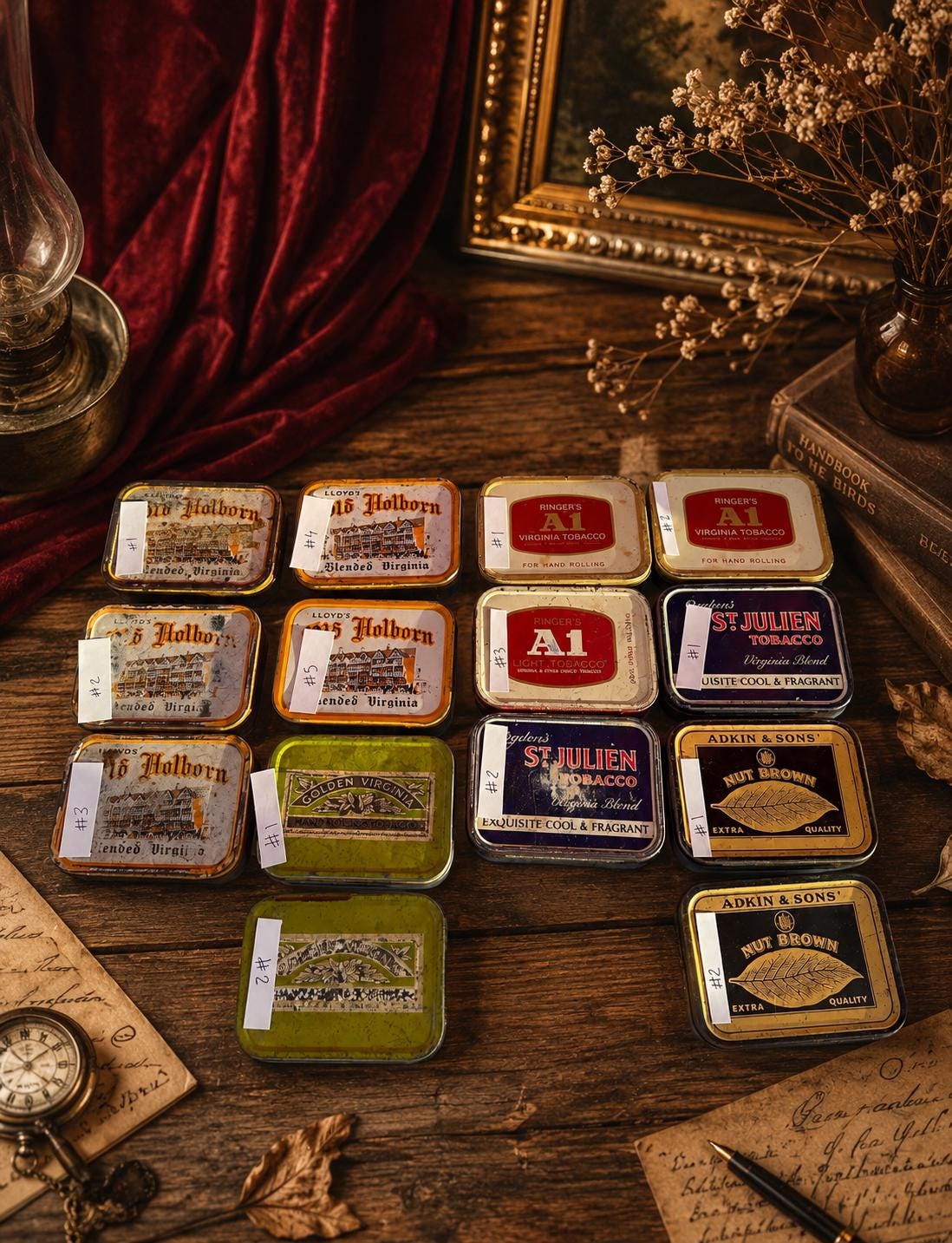 amber leaf tobacco tin Personalised Vintage Pouch TB01 Amber Leaf 50G Box (500)