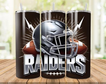 Raider Tumbler wrap for Athletics, sublimation design, Las Vegas PNG, Team png, Mascot Sublimation football, instant download