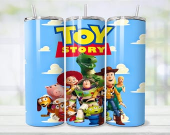 Toy Story Tumbler Wrap Bundle, Instant Download 20oz Tumbler PNG Wraps Design, Digital 20 oz Skinny Tumblers Designs