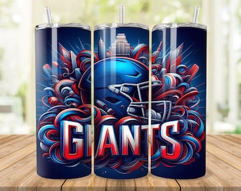 Giants Tumbler Wrap PNG, Sport Mascot Tumbler Seamless Design, 20oz Sublimation Tumbler Digital Download Template