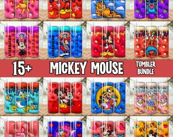 15+ Mickey Mouse Tumbler wrap Bundle, Mickey Mouse Sublimation, 20 oz Minnie Tumbler, Mickey Cartoon PNG, Mickey Tumbler Digital Download