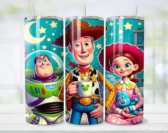 Toy Story Tumbler Wrap Bundle, Instant Download 20oz Tumbler PNG Wraps Design, Digital 20 oz Skinny Tumblers Designs