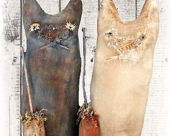 Patrón de costura de gato primitivo / Patrón E / Patrón de calabaza primitivo / Patrón de costura de otoño / Decoración de Halloween / Patrón de gato de Halloween