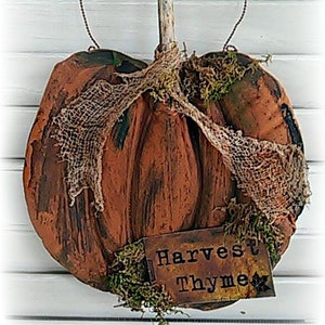 Primitive Pumpkin E Pattern | Pumpkin Sewing Pattern |  Pumpkin Door Hanger Pattern | Fall Decor