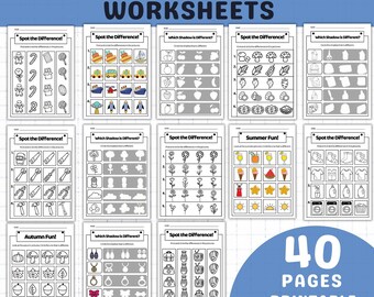 Spot the Difference Worksheets | Fun Printable Activities for Preschool & Kindergarten
