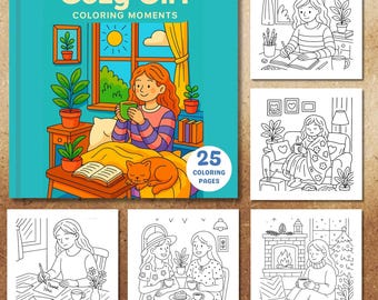 Cozy Girl Coloring Moments | Relaxing Coloring Book for Teens & Adults
