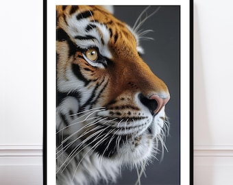 Tiger Print, Tiger Poster, Animal Poster, Wildlife Art, Safari Inspired Home Decor