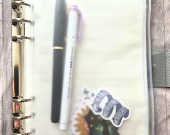A5 Clear PVC 6-Ring Binder | Journal Planner Gift Set
