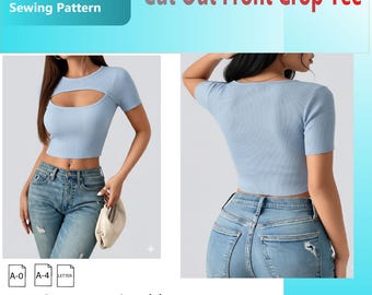 Cartamodello per crop top da ritagliare (download in PDF)