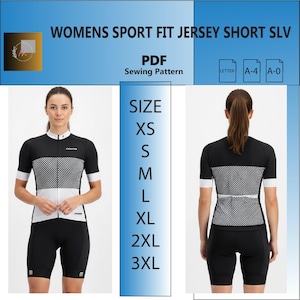 Damen Sportjacke Schnittmuster, Zip-Up Sportjacke PDF (A4 / US Letter)