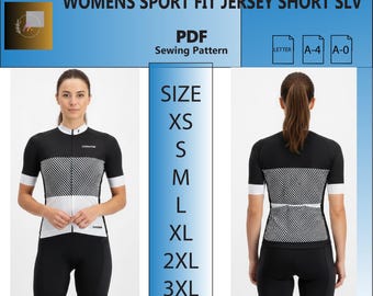 Cartamodello per giacca sportiva da donna con cerniera, modello PDF (A4/US Letter)