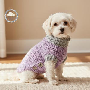 Crochet Dog Sweater Pattern PDF | Easy Crochet Dog Coat for Small & Large Dogs | Cozy Handmade Clothing | English (Translations available)