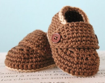 Instant Download - CROCHET PATTERN PDF - Crochet Child Size Loafers Pattern - Baby Booties - Unisex Booties - Boy Booties - Kid and Toddler