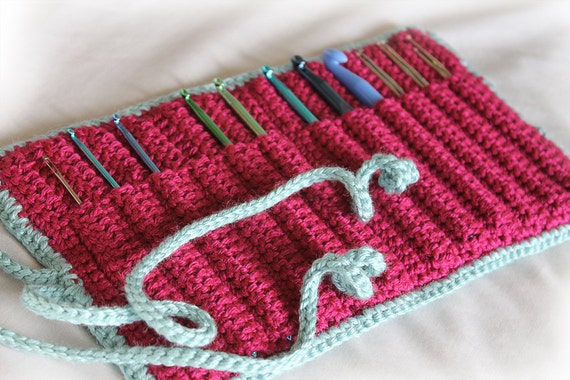 PDF PATTERN Lily Crochet Hook Organizer Original and Mini Sizes