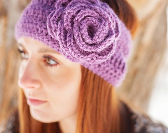 Instant Download - PDF PATTERN Crochet Callie Flower Earwarmer  - Permission To Sell Finished Items