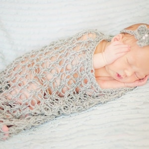 Instant Download - CROCHET PATTERN PDF - Love Knot Cocoon Crochet Pattern - Newborn Baby Photo Prop - Permission To Sell Finished Items