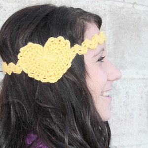 CROCHET PATTERN PDF - Instant Download - Frilly Heart Headband - Permission to Sell Finished Items