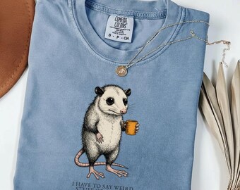 Grappig opossum-shirt, neurodivergent meme-cadeau, retro grafisch dierenvriendshirt.