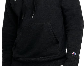 Champion Men's Fleece Script Logo Hoodie (Reg. Or Big & Tall) men black hoodies