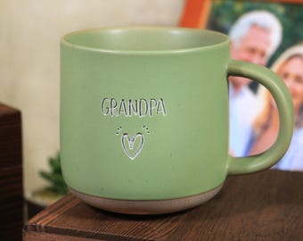 Tasse à café personnalisée en céramique, cadeau grand-mère/grand-père gravé