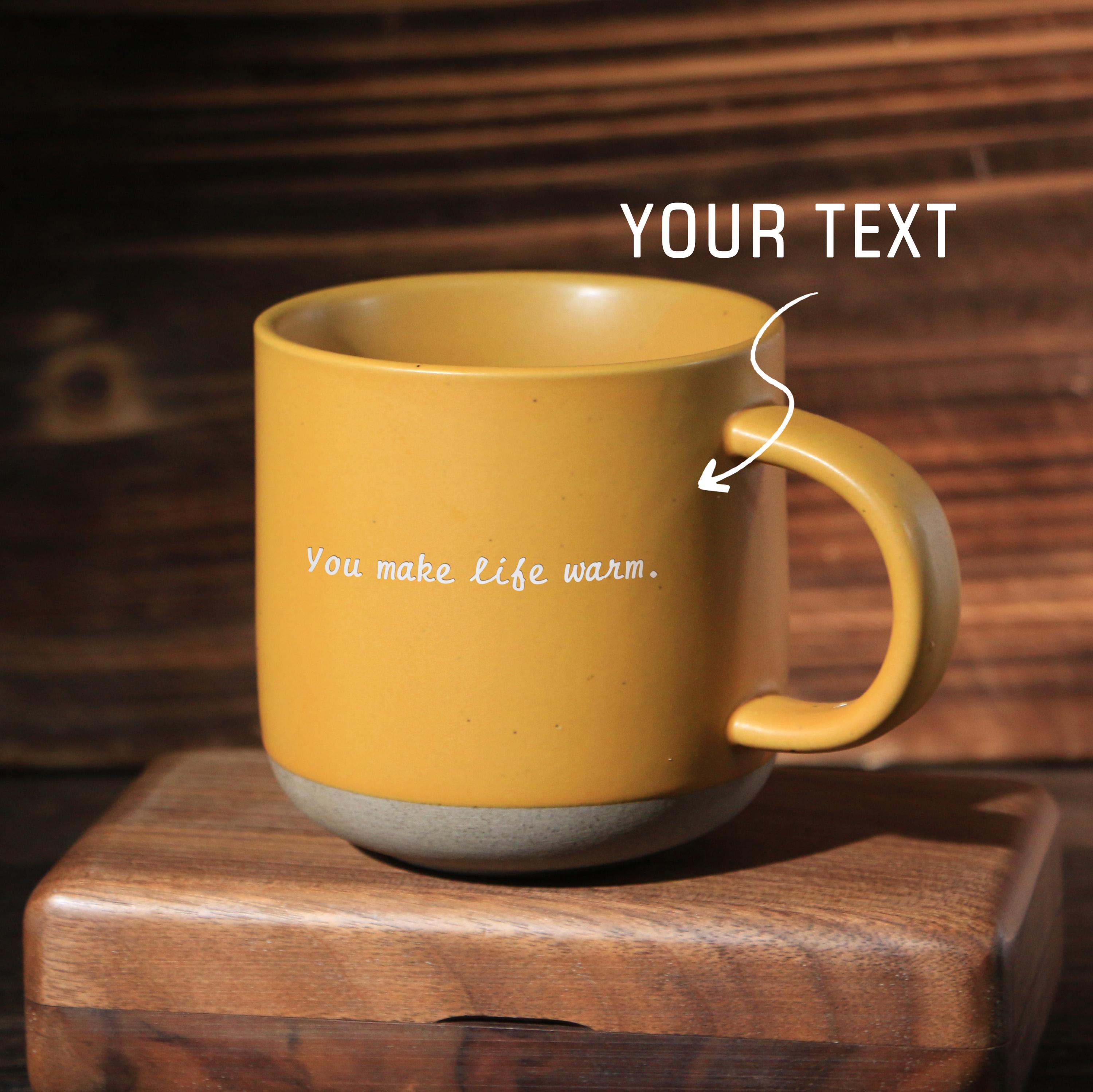 Engraved Ceramic Mug With Your Text, Custom Coffee Mug,unique Text Cup ...