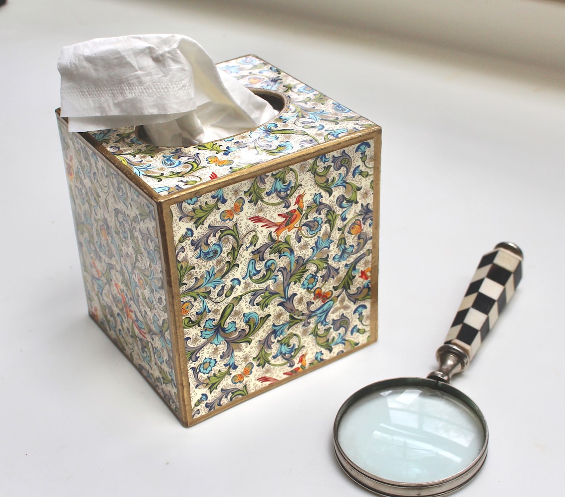 Florentine Wastebasket & Tissue Box