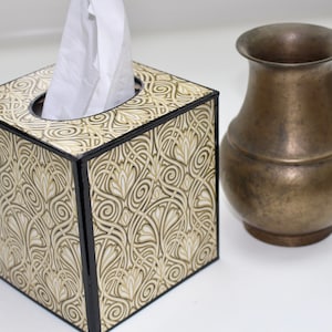 Lotus Art Deco Tissue Box Cover