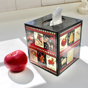 Schoolhouse Tissue Box Cover