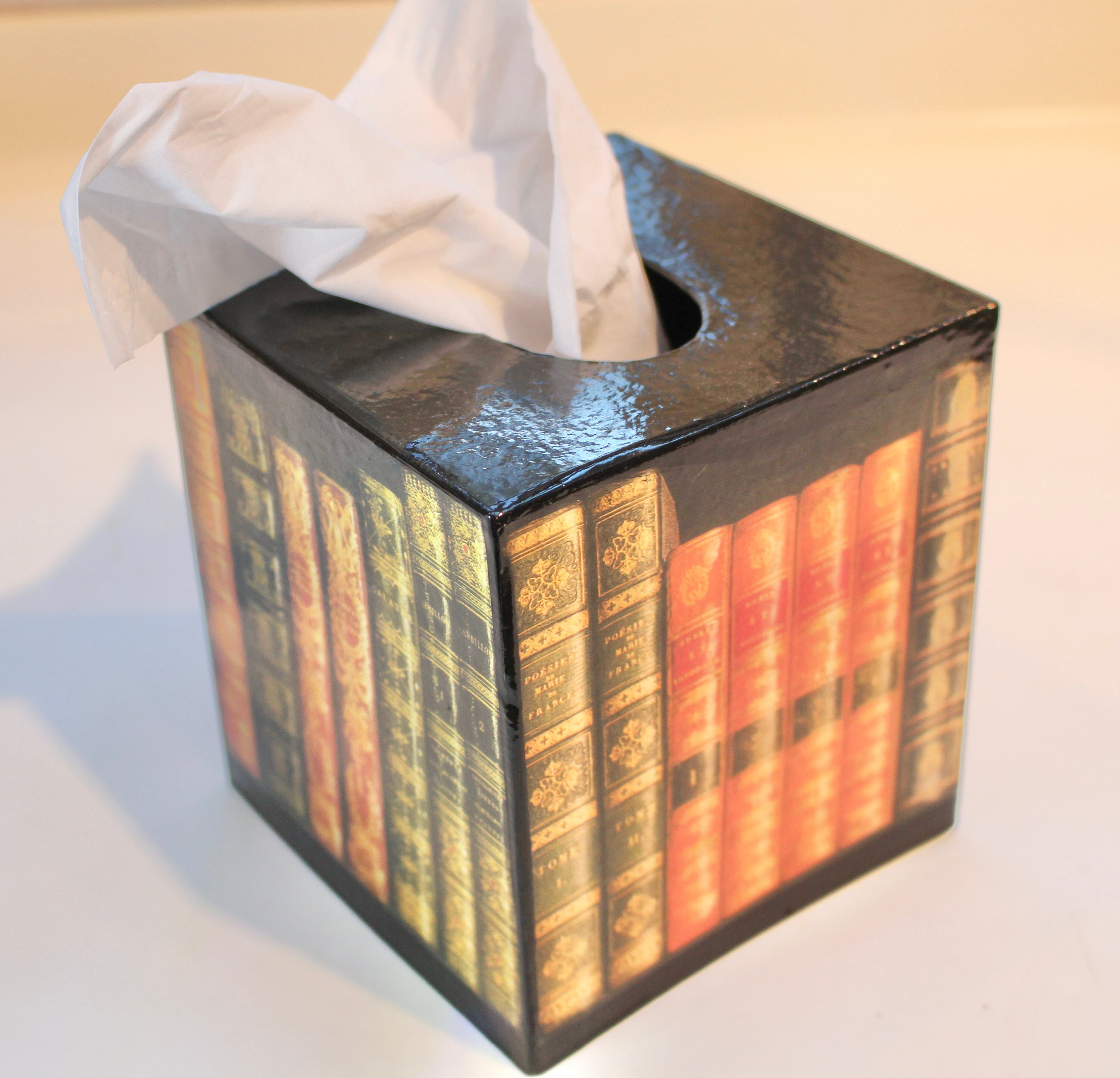 Vintage Book Tissue Box, 1,000+ Napkin Holders