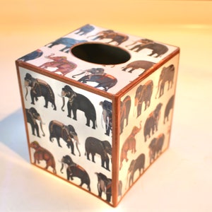 Indian Elephant Tissue Box Cover