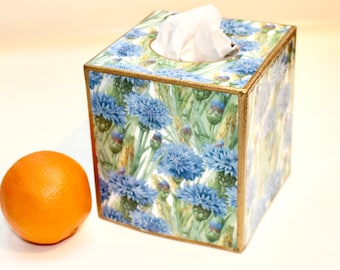 Cornflower Tissue Box Cover