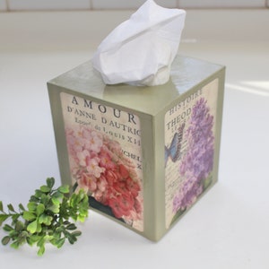 Roses  and Lilacs Tissue Box Cover