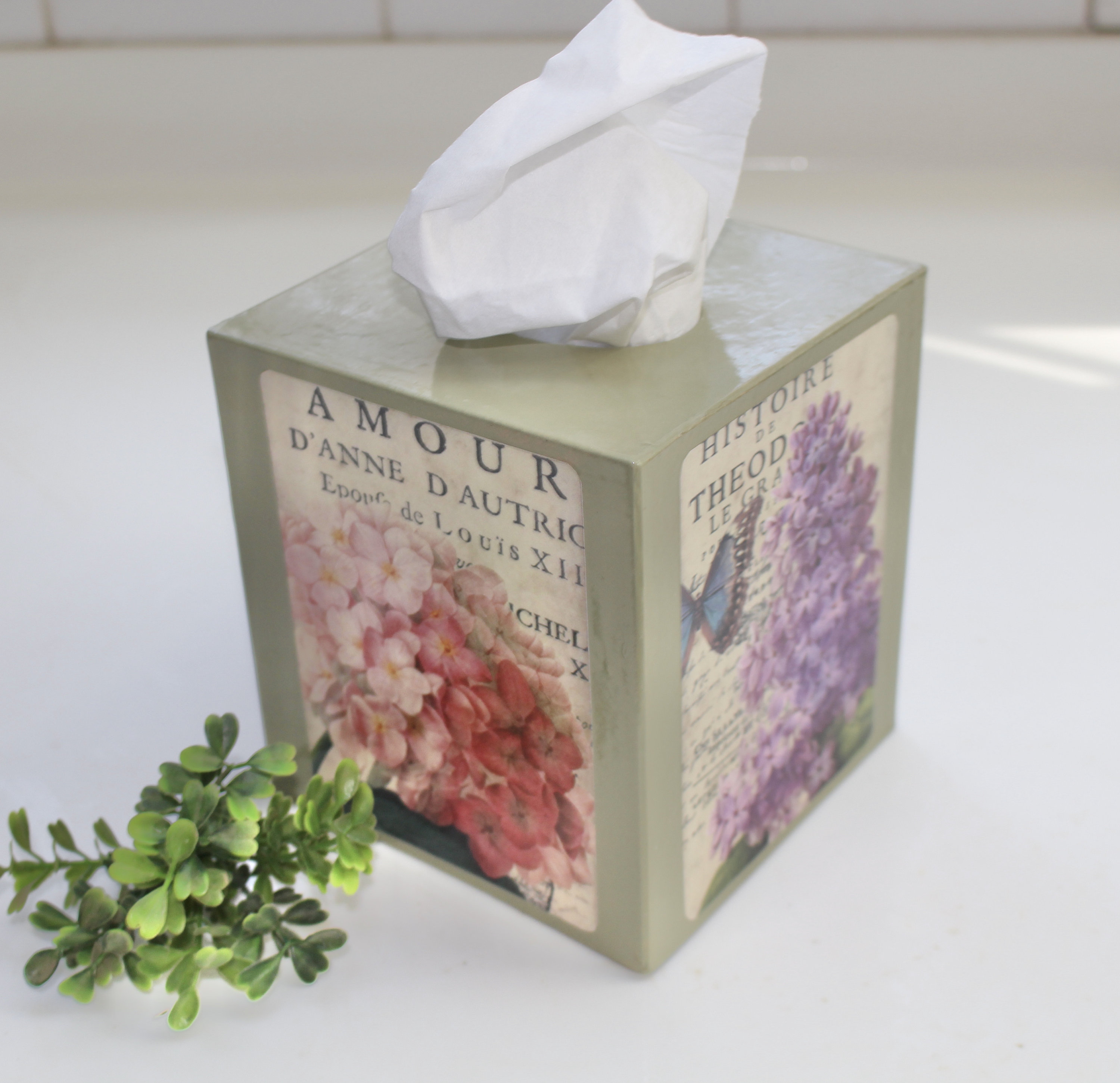 fleur de lis Kleenex box tissue holders shabby chic tissue box covers 