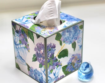 Blue Hydrangeas  Tissue Box Cover