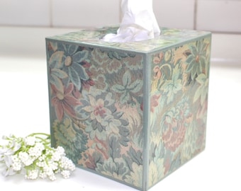 Sage Foliage Tapestry Tissue Box Cover