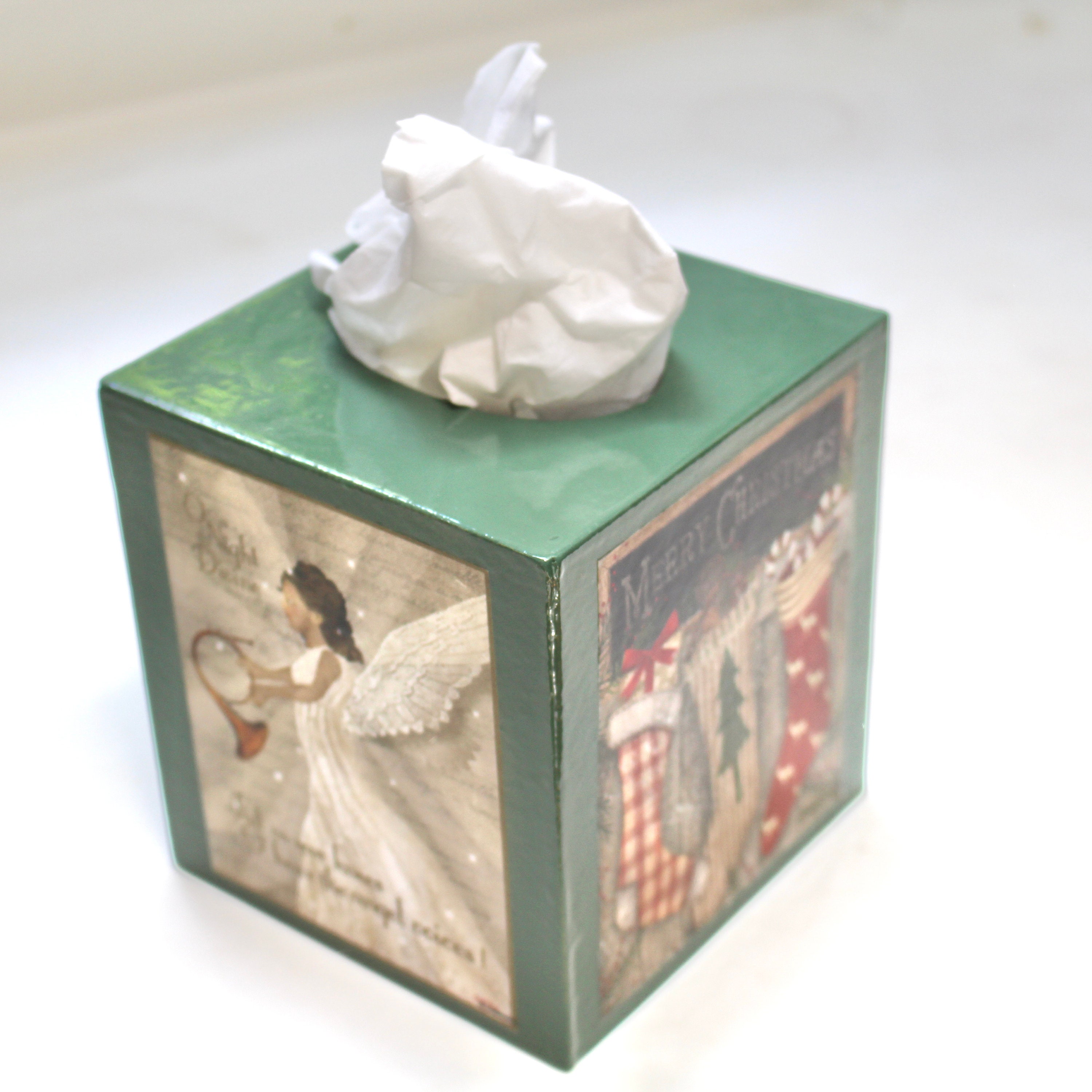 Country Christmas Tissue Box Cover - Etsy