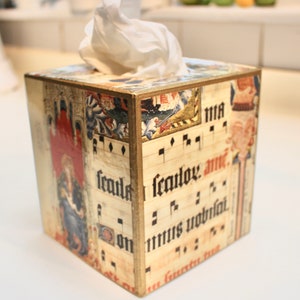 Illuminated Manuscript Tissue Box Cover