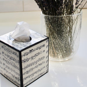 Vivaldi Music Decoupaged  Tissue Box Cover