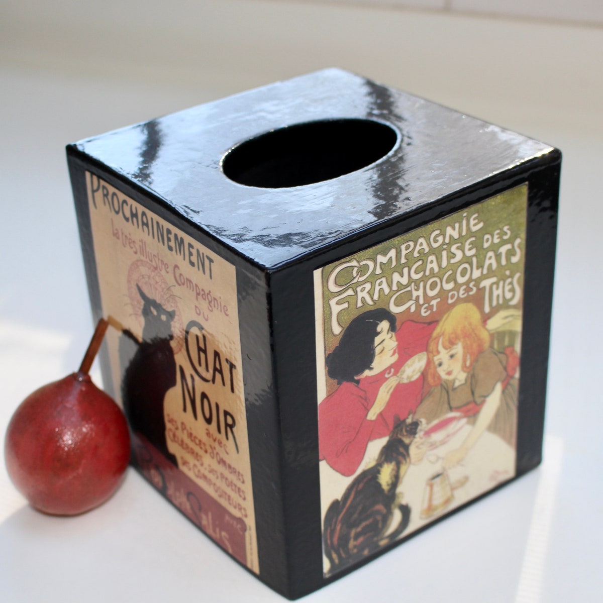 Art Nouveau Cat Tissue Box Cover - Etsy